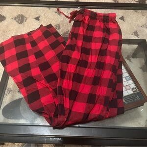 Red and Black Plaid Lounge Pants